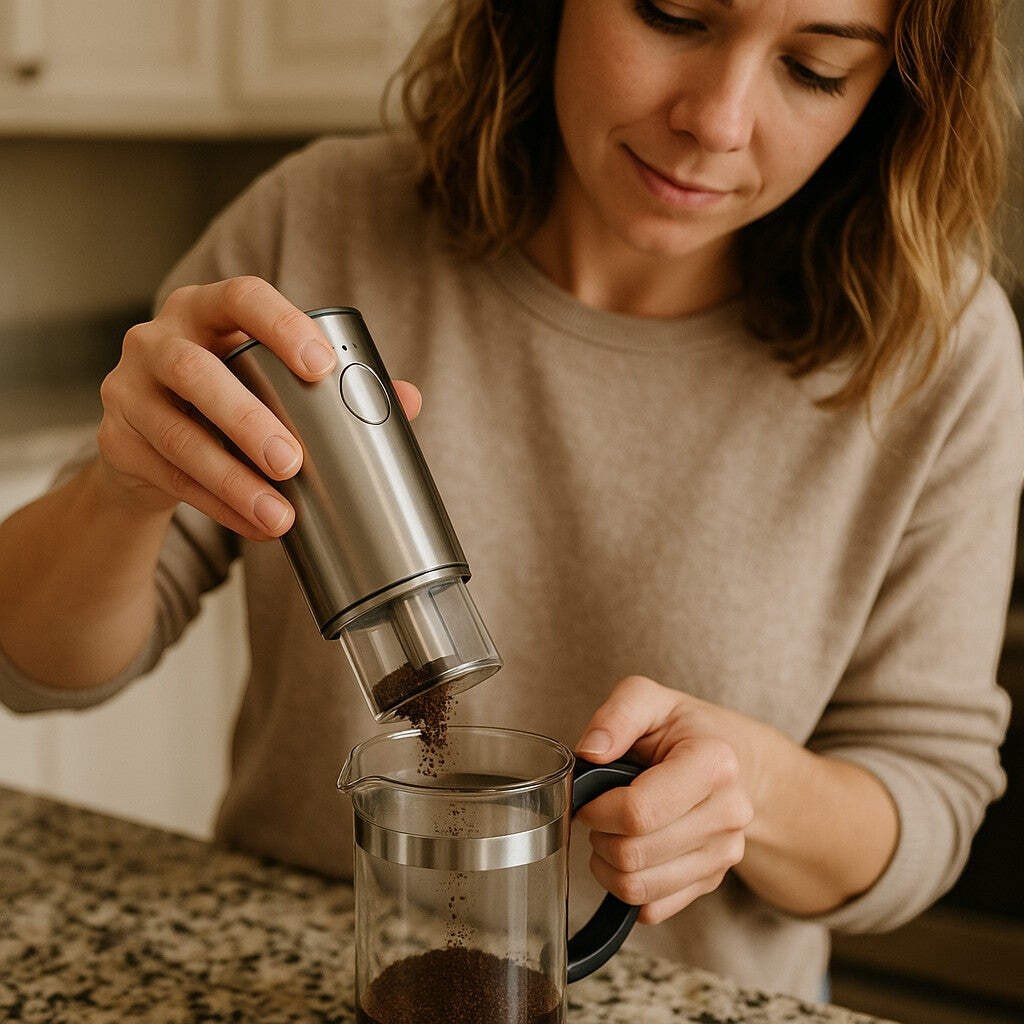 Electric Coffee Spice Grinder Stainless Push Button