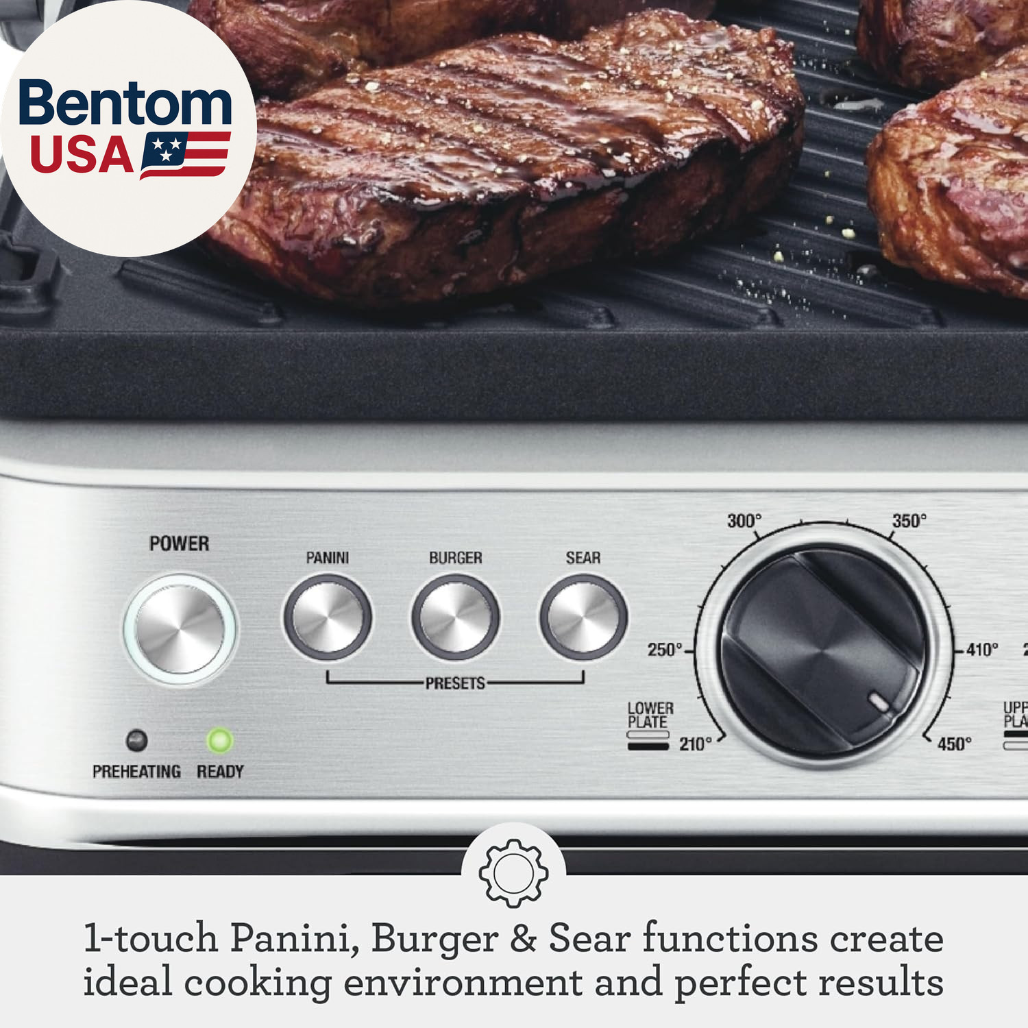 BGR700BSS Sear and Press Grill, Brushed Stainless Steel