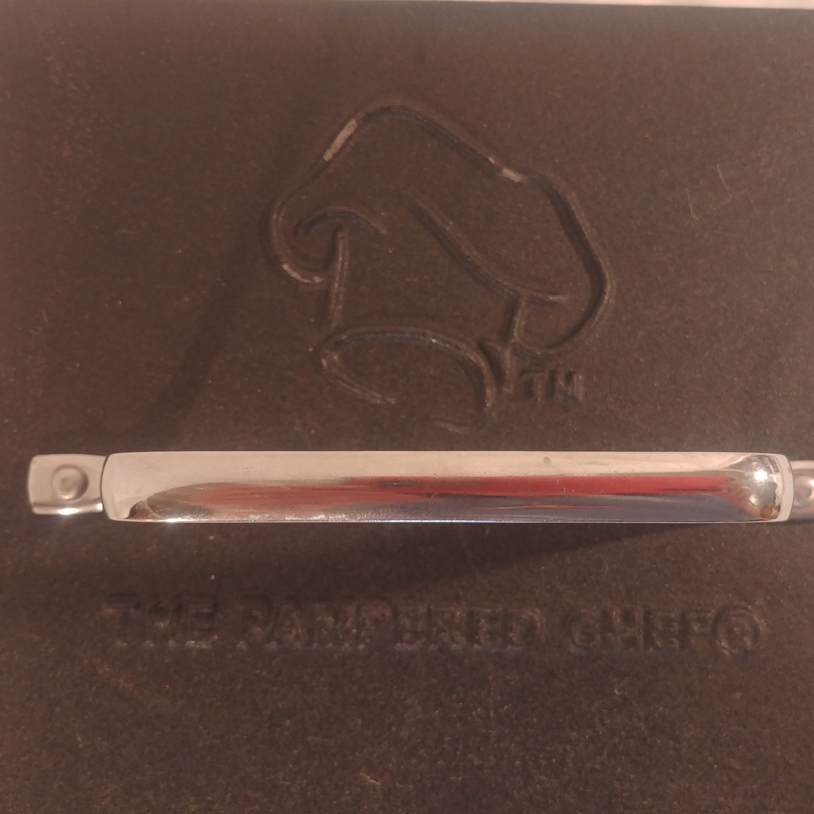 Pampered Chef Bacon Burger Or Grill Press #2875 Cast Iron 8.5″ x 8.5