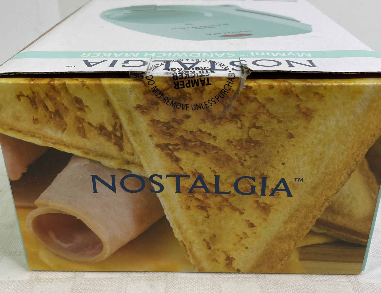 Nostalgia MyMini Personal Sandwich Panini Maker Aqua New