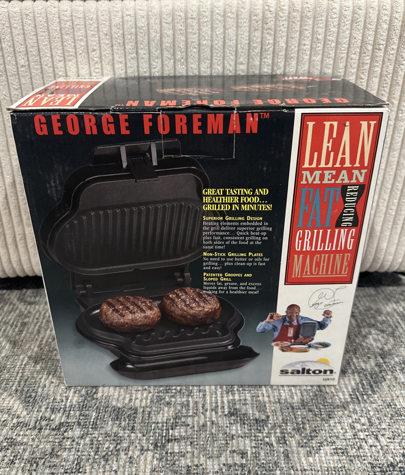 George Foreman GR10 Grill – Lean Mean Fat-Reducing Machine, New in Box Open Box