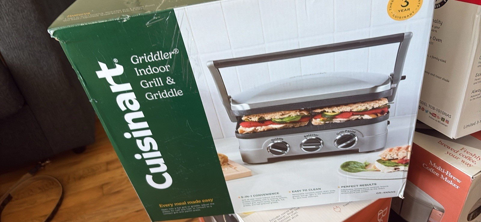 Cuisinart Griddler GR-4N Contact Grill & Griddle 1500W Stainless Steel