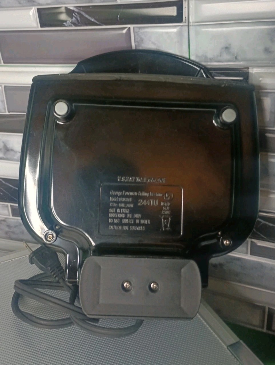 George Foreman GR0036B Grill Electric Indoor Non- Stick Grill Tested Working
