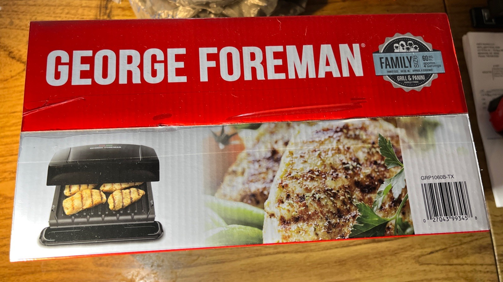 George Foreman GRP1060B Grill & Panini Press Ceramic , Brand New