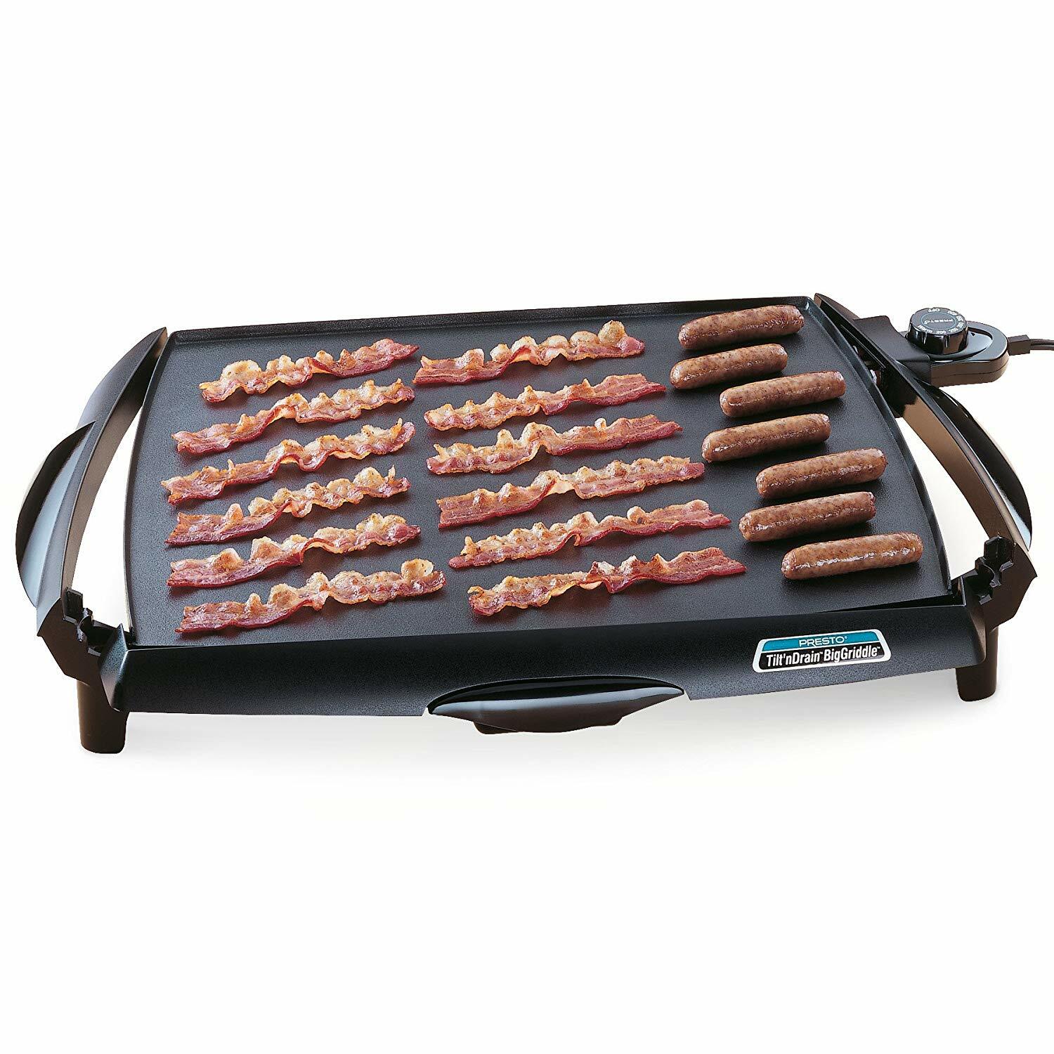 Cool-Touch Big Griddle Kitchen Electric Non-Stick Grill Cooker Flat Top Stove