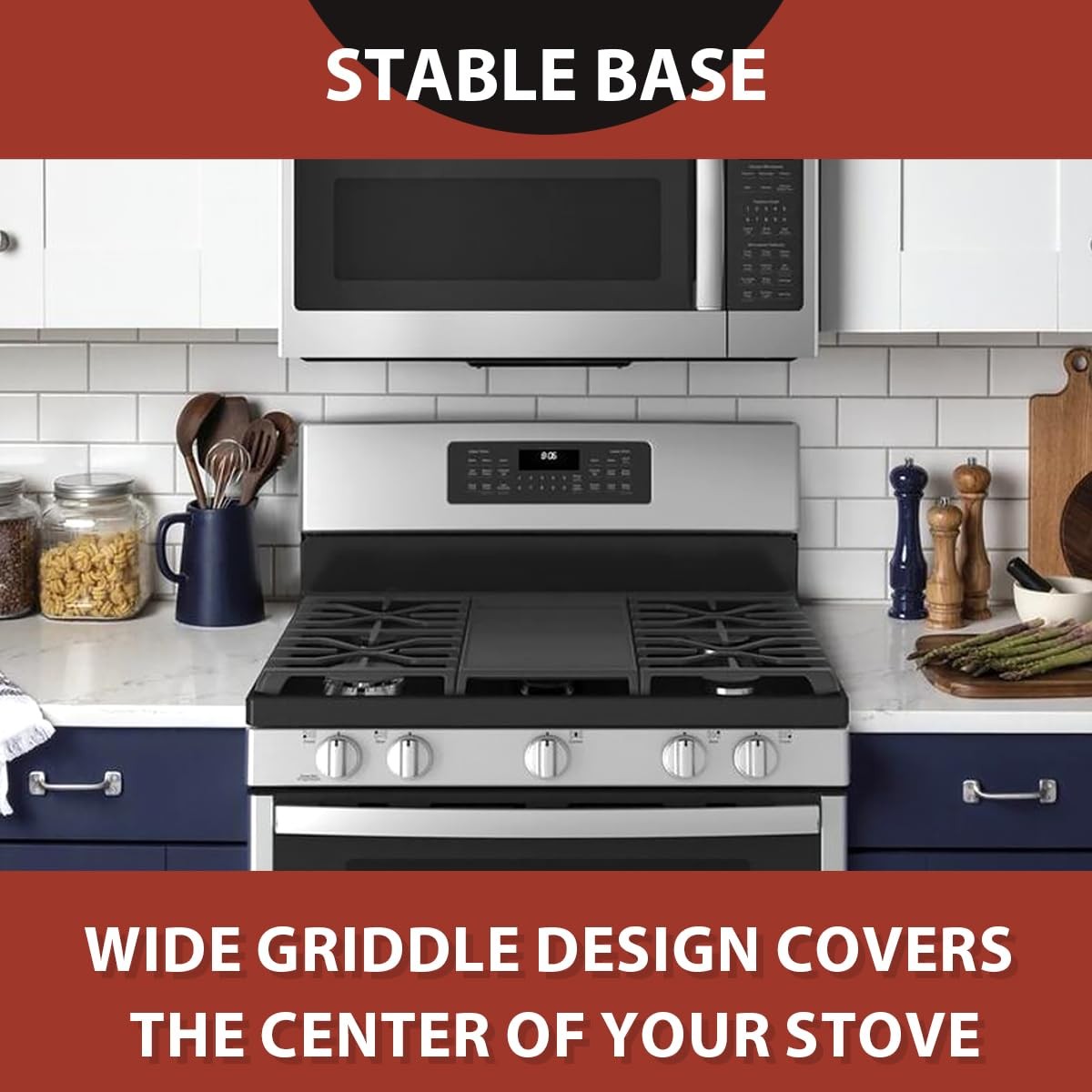 WB31X24738 for GE Gas Stove Top Griddle Center Replacement Cast Iron 1Plate