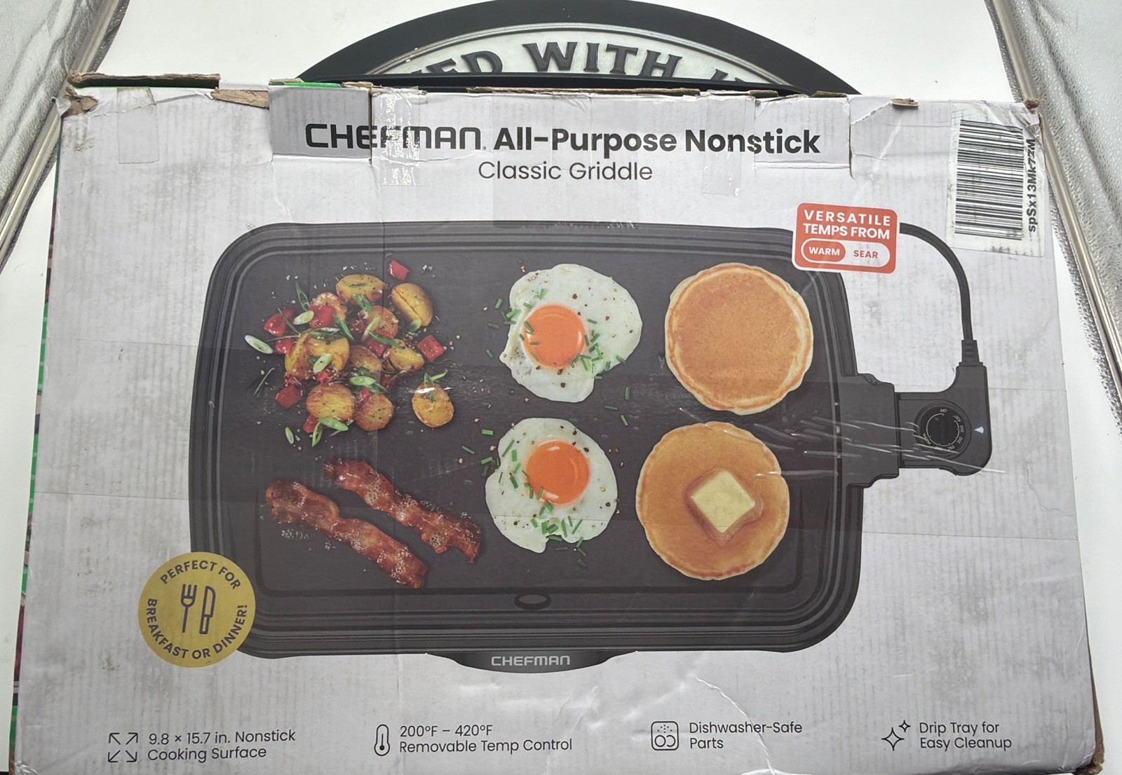 Chefman Electric Griddle with Removable Temperature Control, Immersible Flat Gri