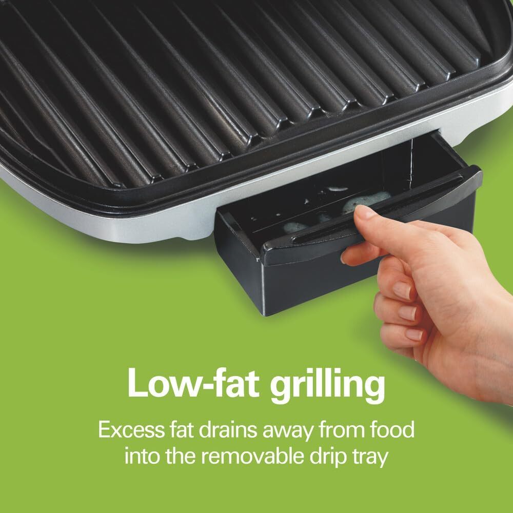 Serves 6,large 90 square inch grill,1200 watts,non-stick easy-clean baking sheet