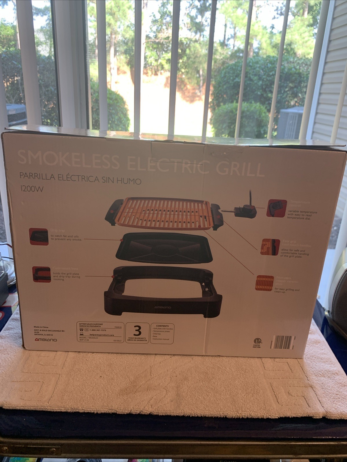 Smokeless Electric Grill Non Stick Copper Ceramic Plate NEW