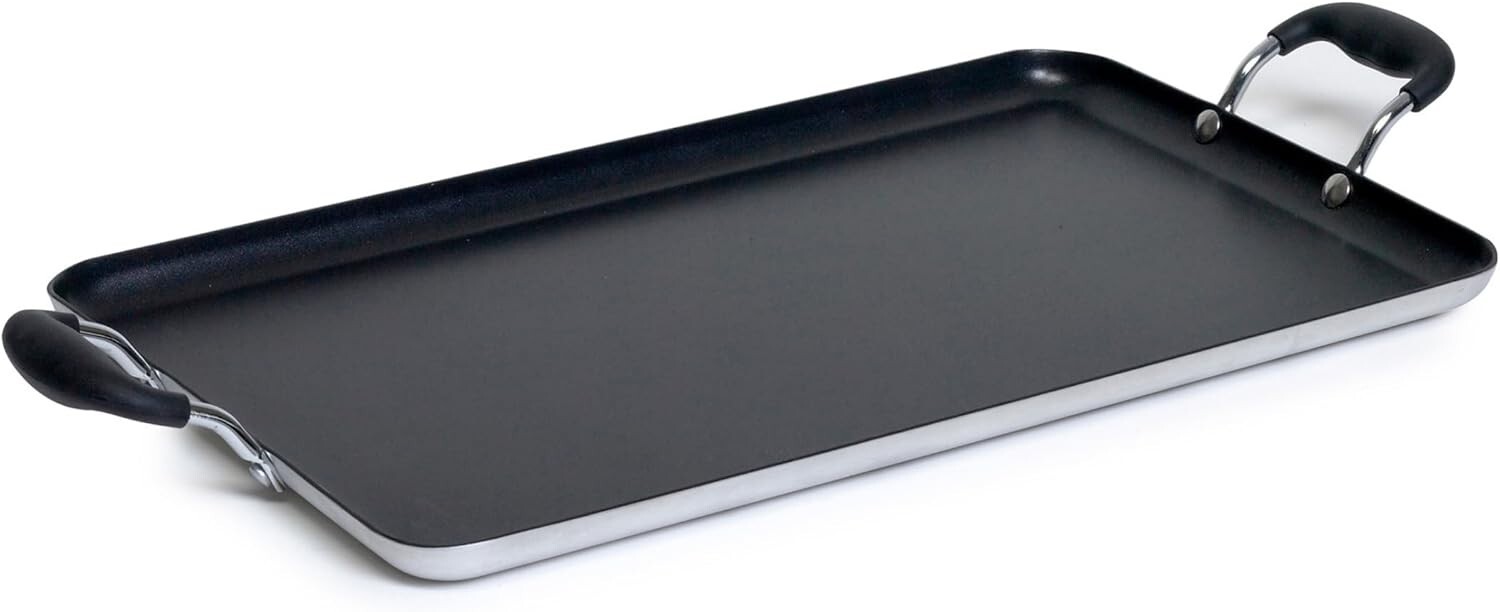 Plancha de doble quemador antiadherente Nuevo Original para asar etc