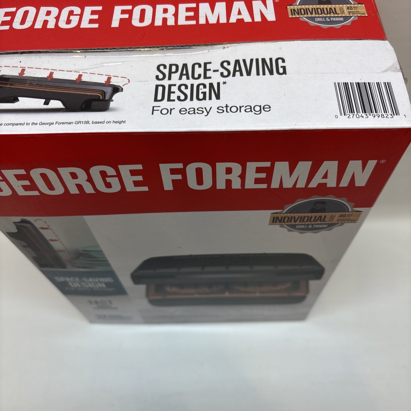 George Foreman GR012F-1TG: 2 Serving Contact Grill – Bronze & Black