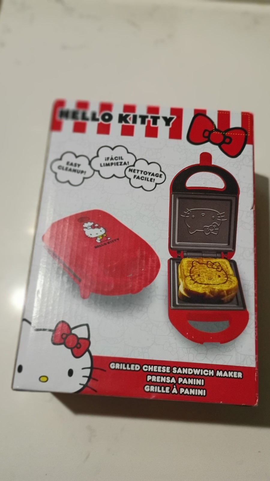 Hello Kitty Grilled Cheese Maker New in box Non-Stick Sandwich Press
