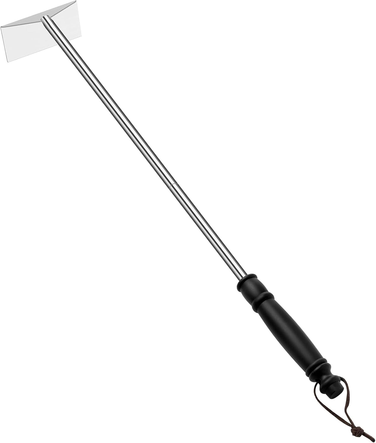 Charcoal Grill Ash Rake Hoe for Fireplace Wood Stove Pizza Oven, Stainless Steel