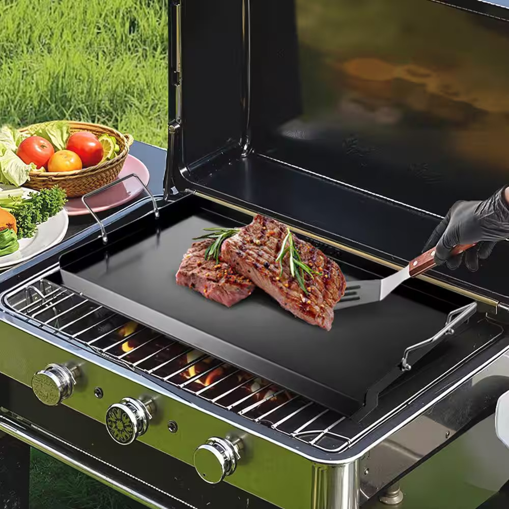 Carbon Steel Griddle, 16 X 24In.Griddle Flat Top Plate, Griddle for BBQ Charcoal