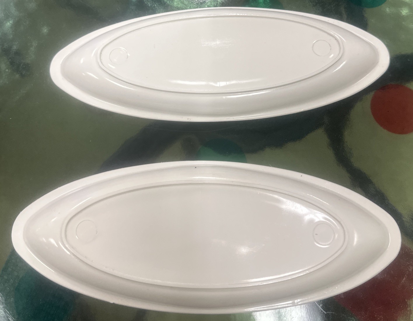 2 George Foreman Grill Drip Tray 9.25″ 9 1/4″ Inches Long White Oval