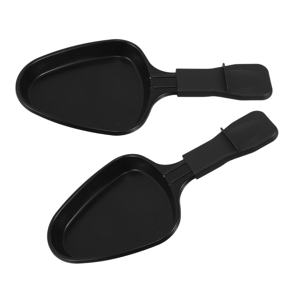 2Pcs Reusable Small Raclette Cheese Pan Non Stick Grill Tray for Indoor Cooking