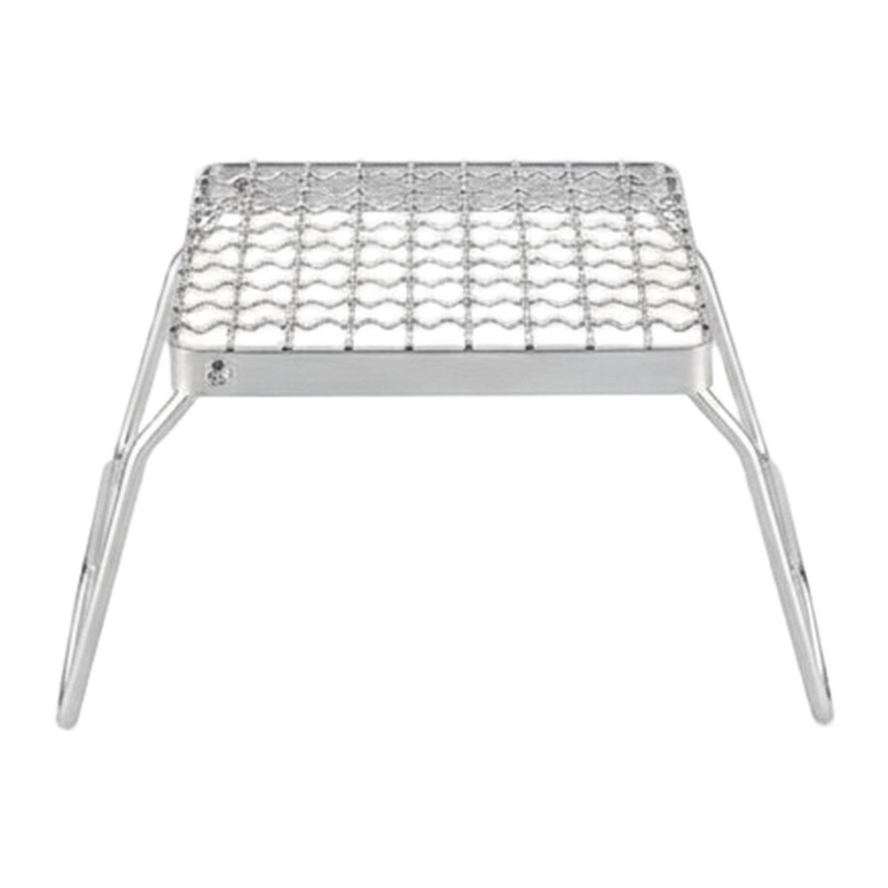 Small Camping Grill with Foldable Legs 201 Stainless Steel Grate Campfire for