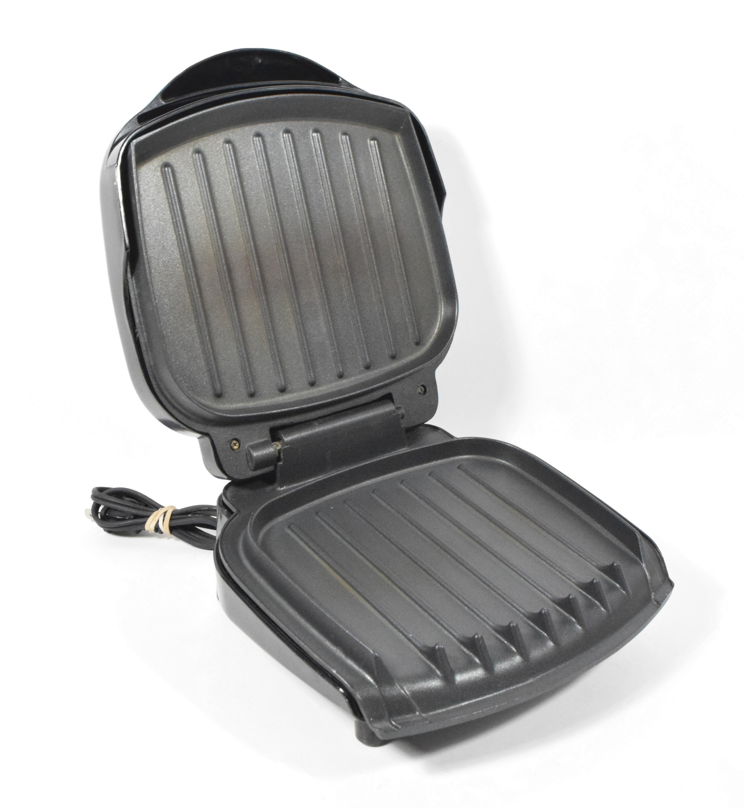 George Foreman Healthy Cooking GR10B Electric Grilling Machine w/ Tray & Scraper