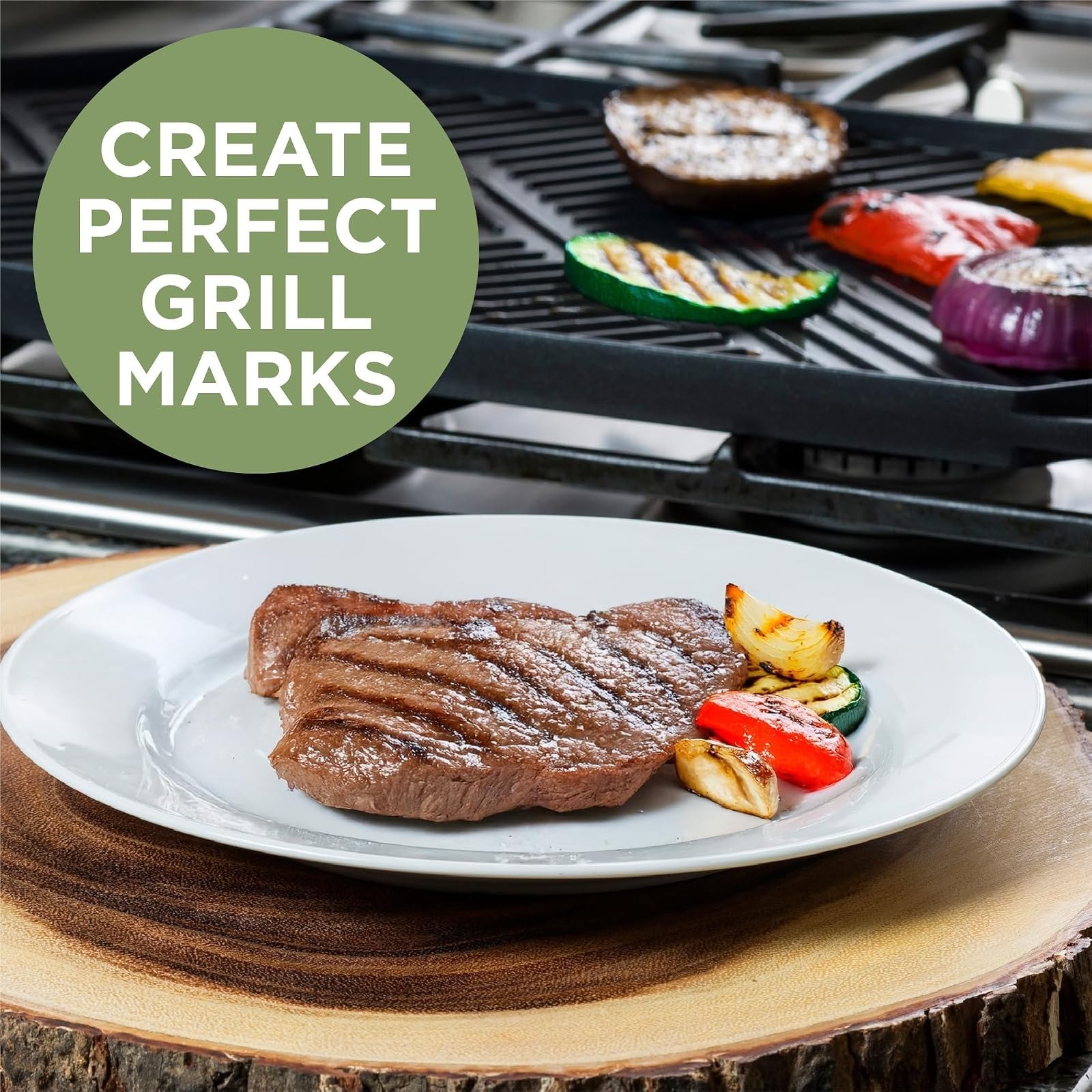 Ecolution Reversible Grill/Griddle Pan, Non-Stick, Dishwasher Safe