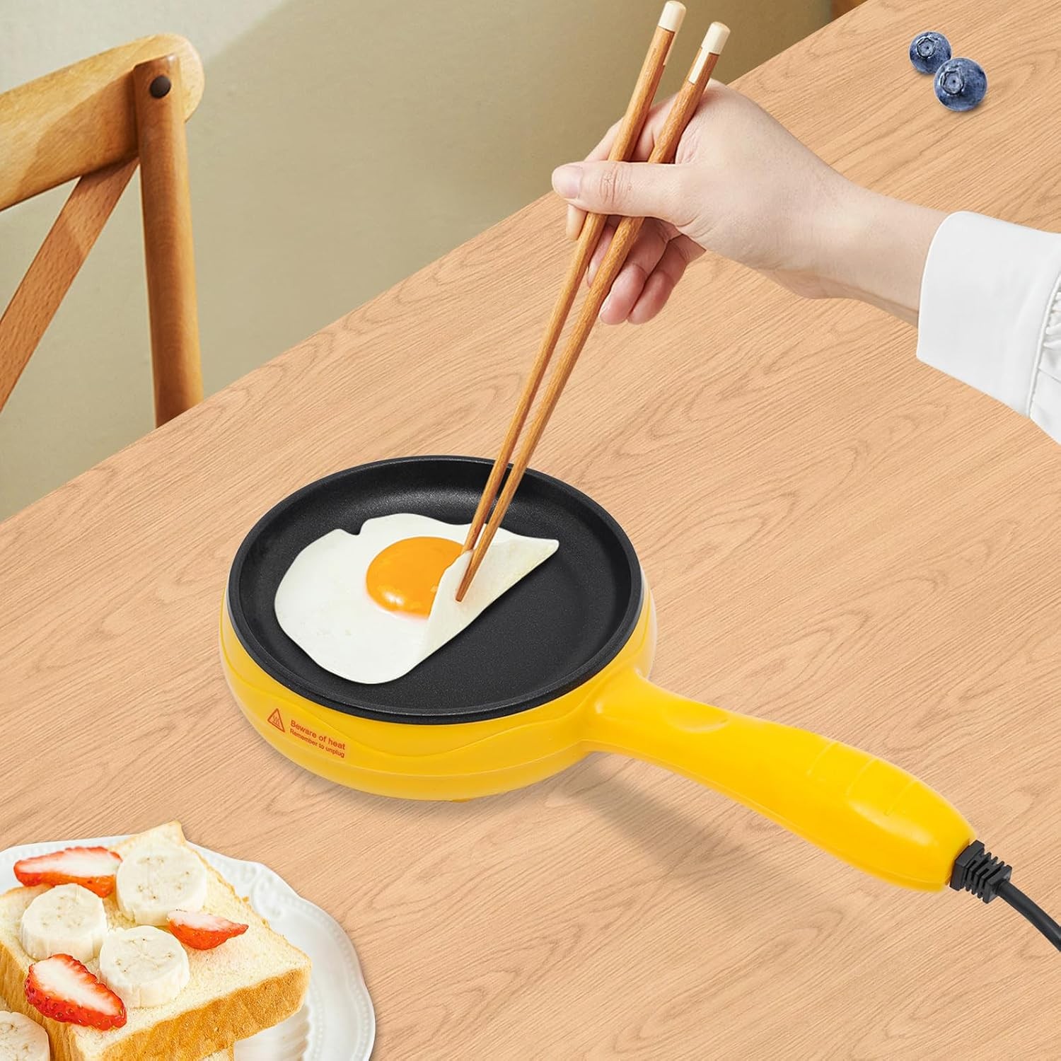6-Inch Non-Stick Electric Skillet Rapid Heat Up Personal Mini Electric Round NEW