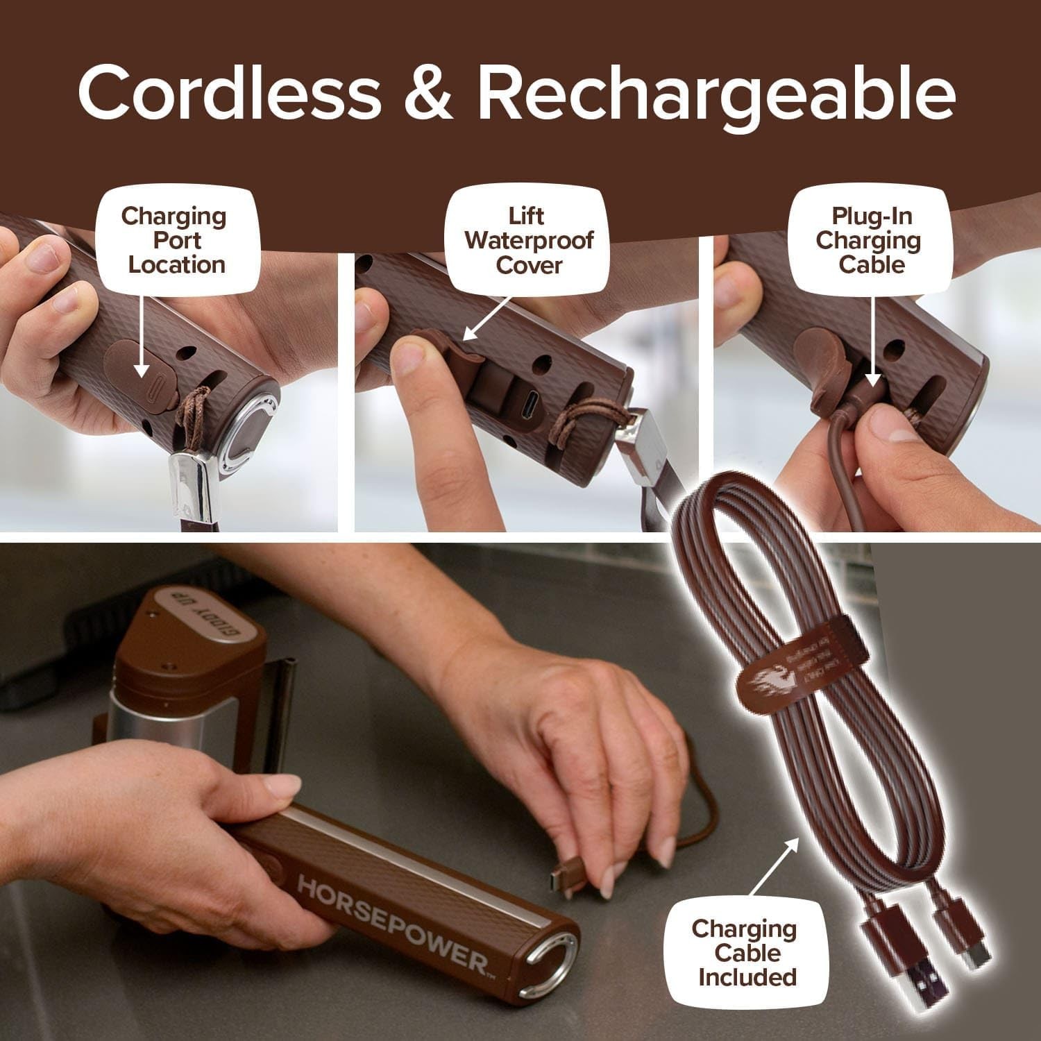 Giddy Up Grill Cleaner AS SEEN ON TV! – Cordless, Rechargeable BBQ Tool with 350