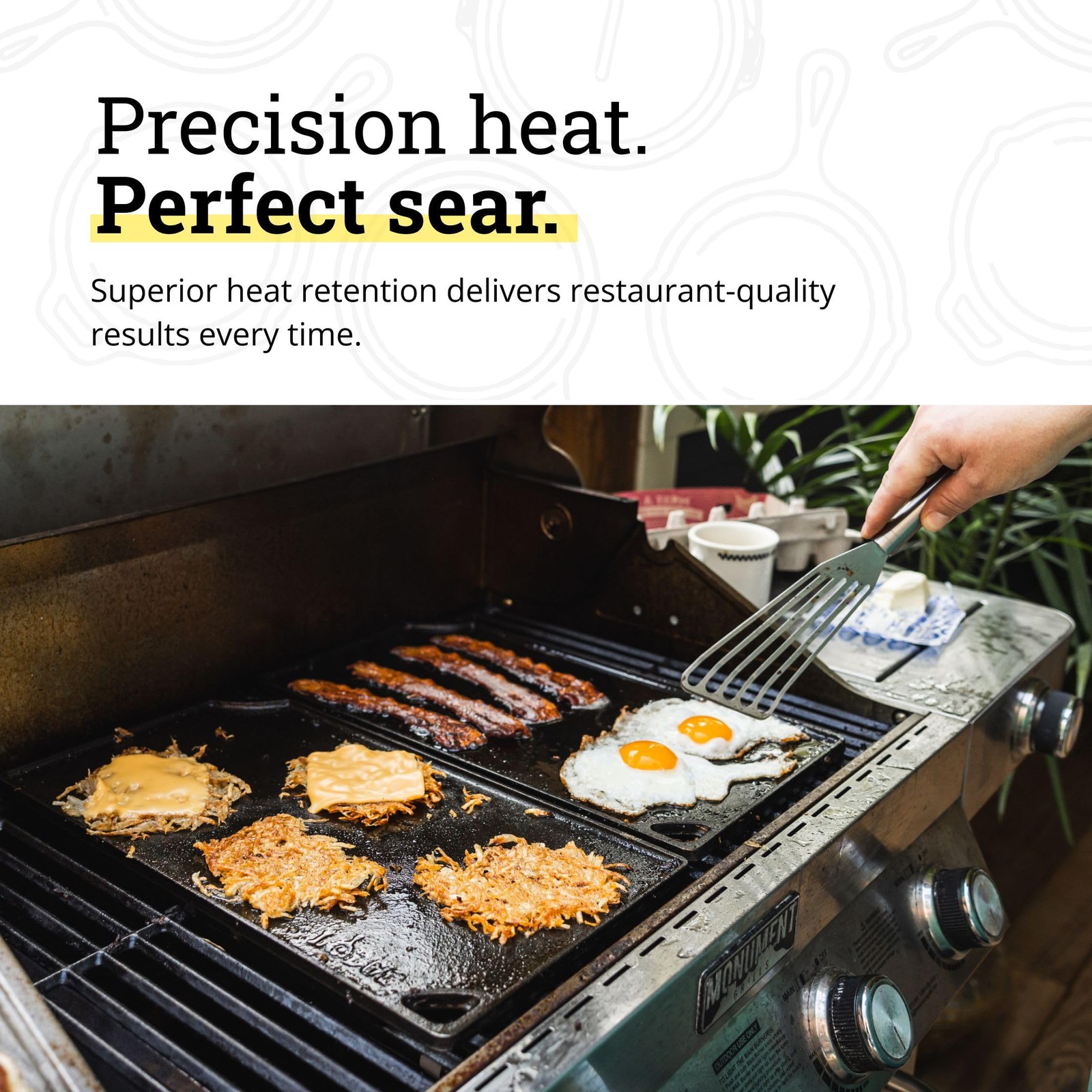 Lodge Reversible Cast Iron Grill/Griddle Pan 16.75 x 9.5 – Pre-Seasoned