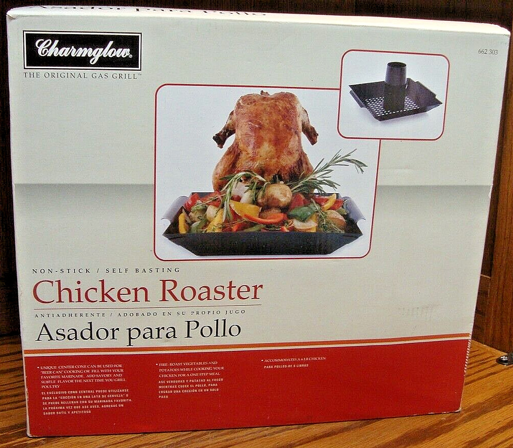 Home Depot Charmglow~Original Gas Grill~Non-Stick/Self Bast Chicken Roaster 900