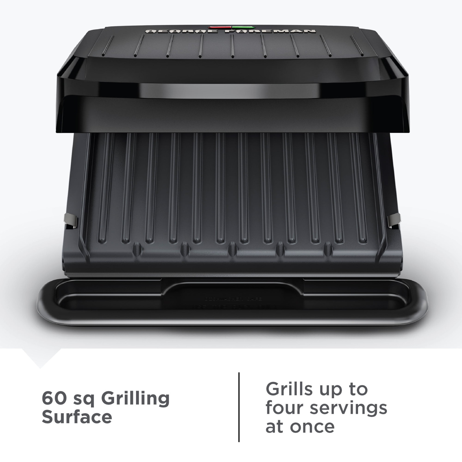 George Foreman 4‑Serving Electric Grill & Panini Press, Easy‑Clean Removable