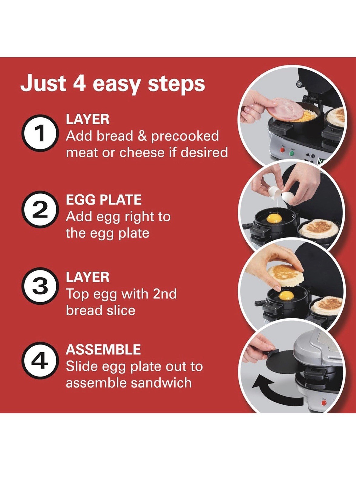 Hamilton Beach 25490 Dual Breakfast Sandwich Maker