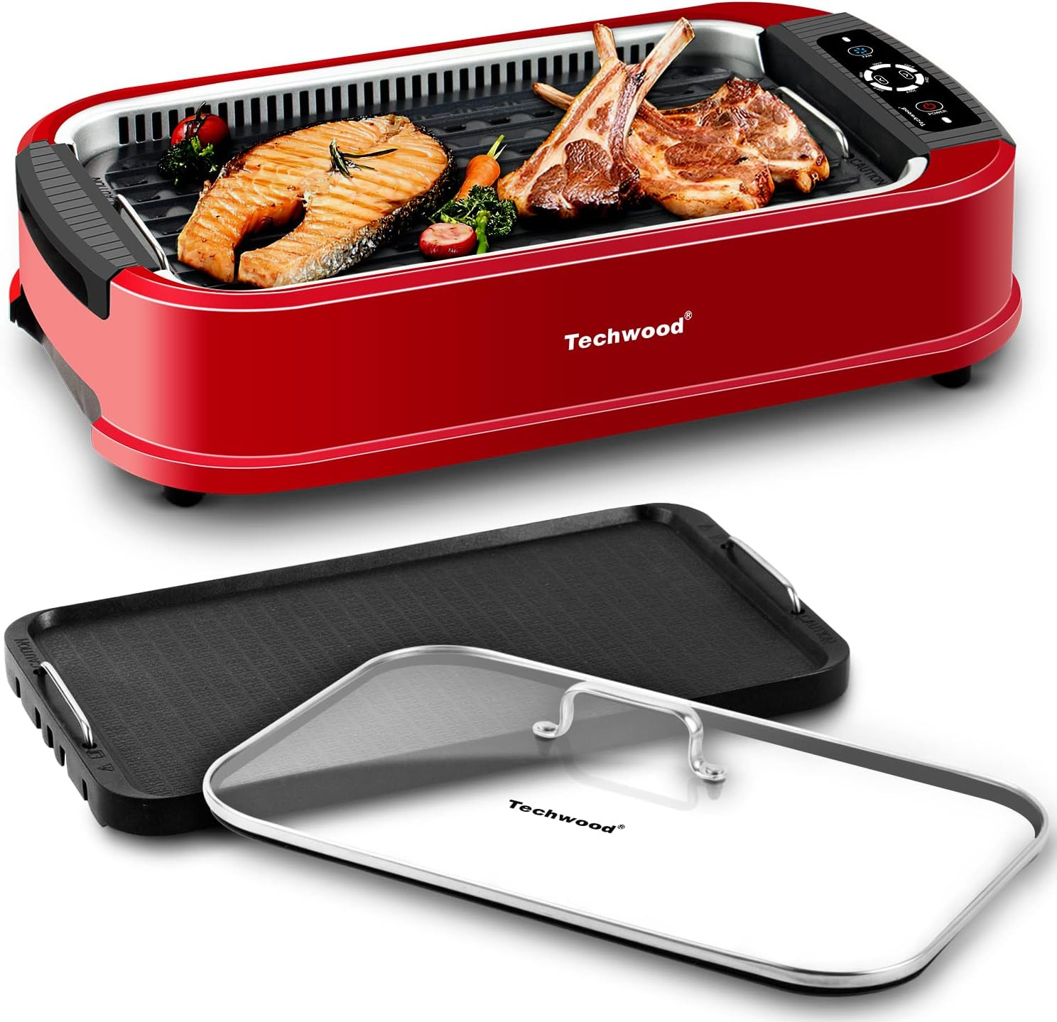 Indoor Smokeless Grill, 1500W Electric BBQ Grill with Temperature Control, Kore