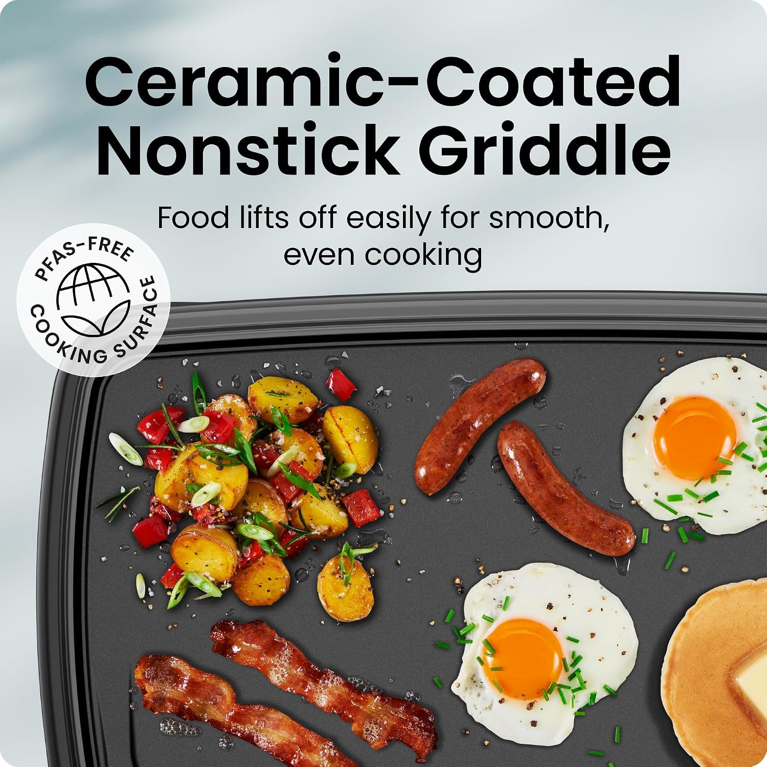 XL Electric Griddle with Removable Temperature Control, Immersible Flat Top Gril