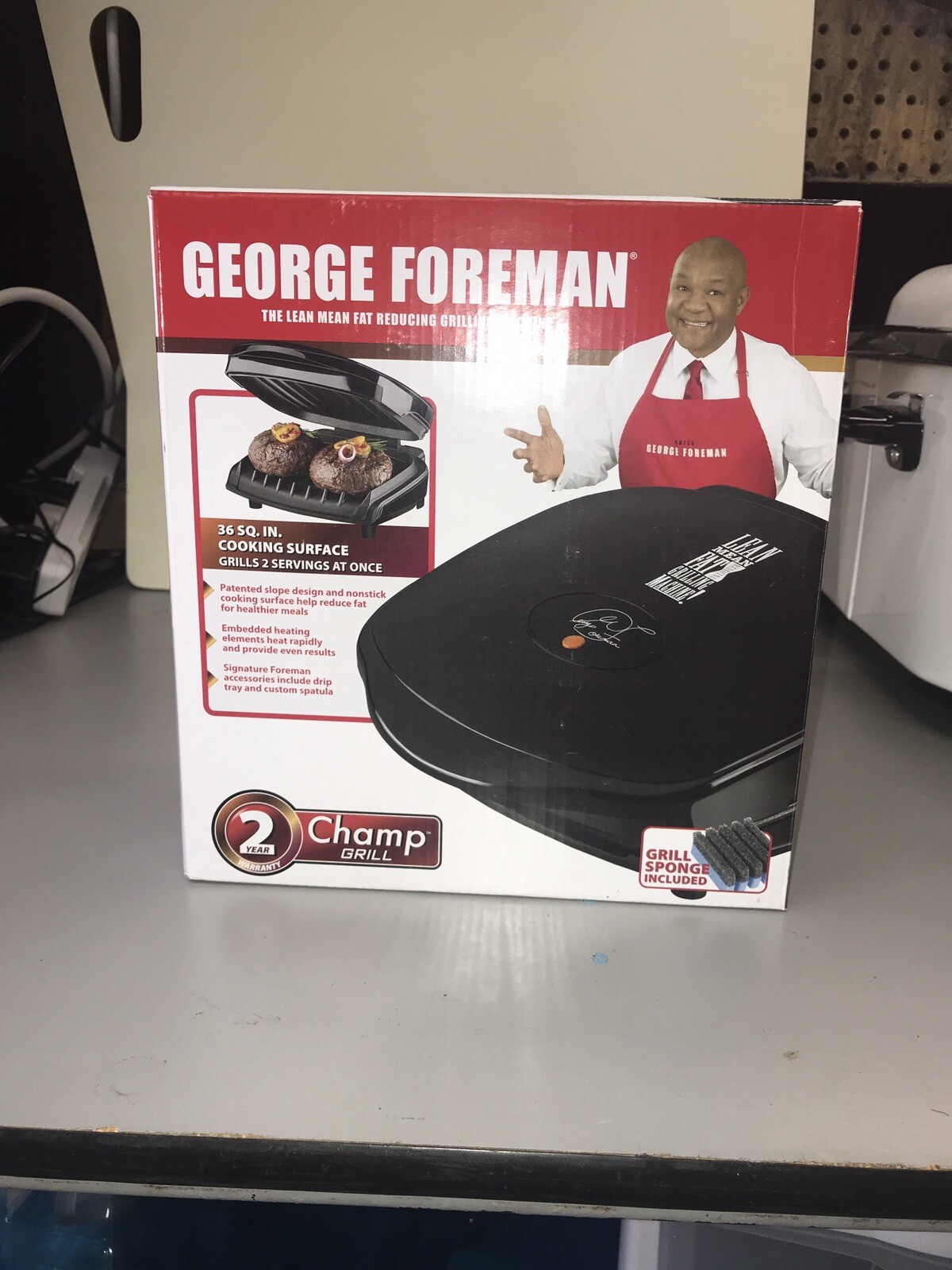George Foreman 36 sq in Champ Grill GR10B