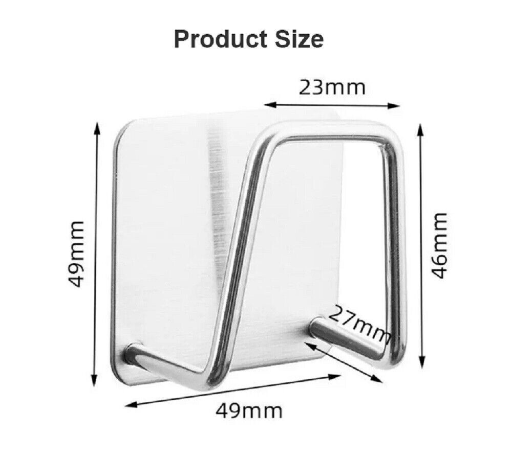 Self Adhesive Stainless Steel Dish Rack Drying Rack Kitchen Wall Hooks Accessori