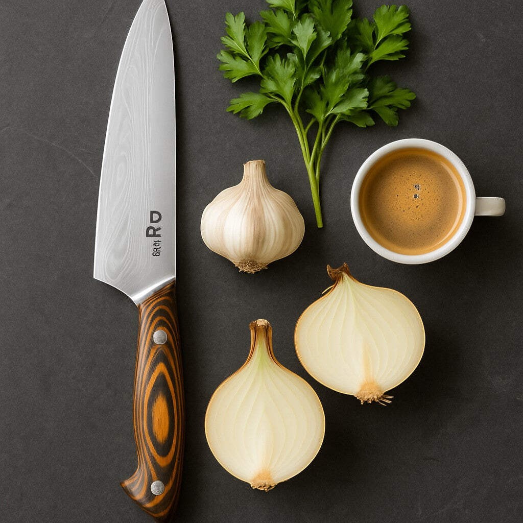 8-Inch Chef Knife Pakkawood Handle Stainless Boxed