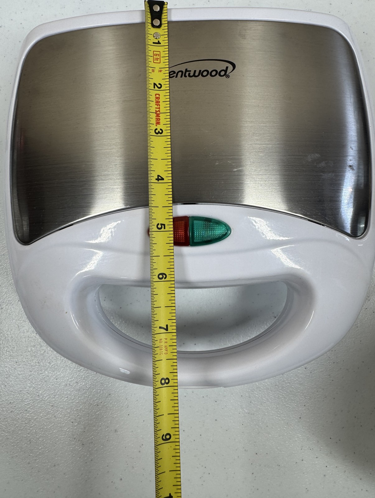 🍀 Brentwood 2-Slice Electric Sandwich Maker Press White & Stainless Steel