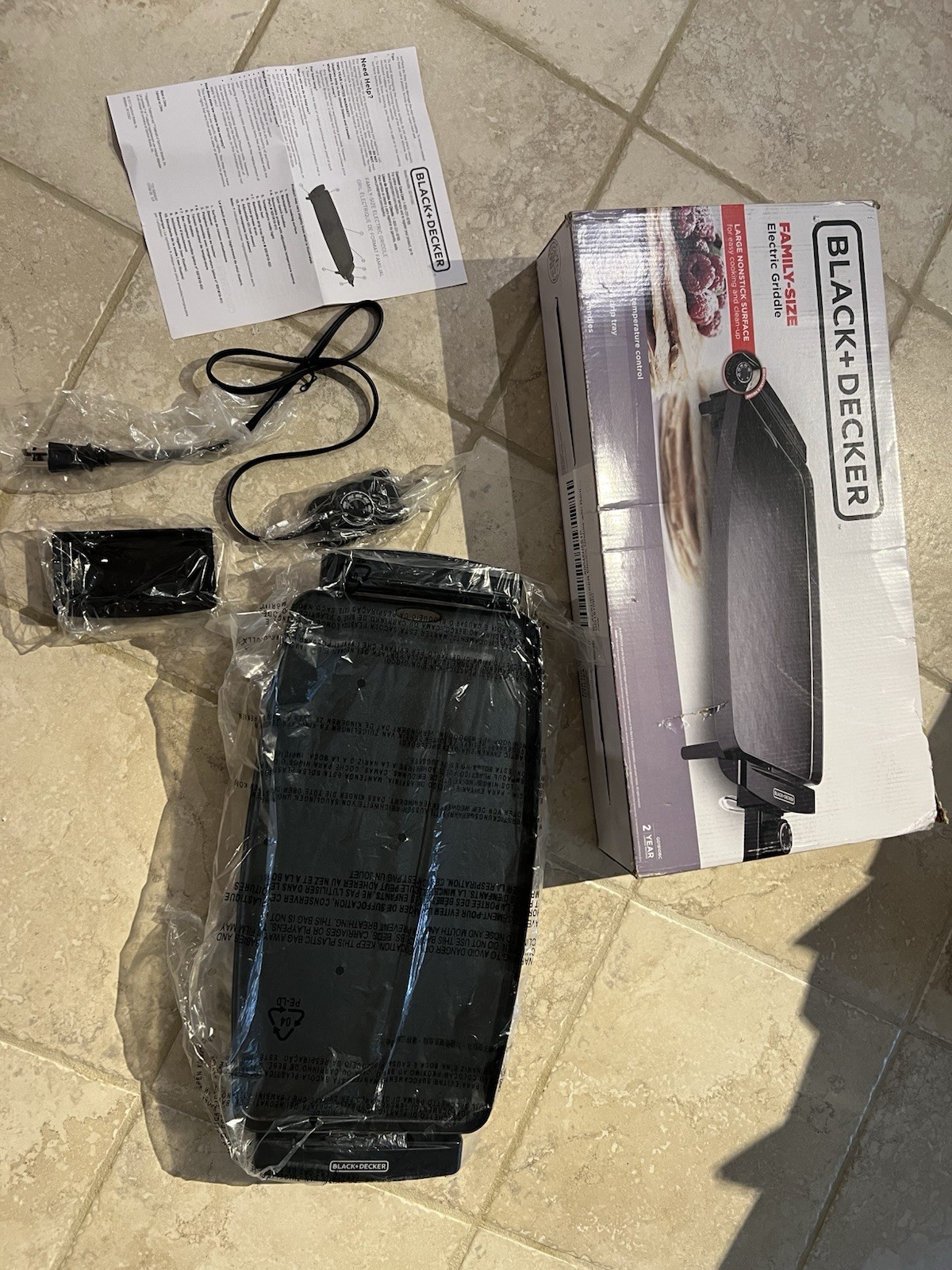 Black + Decker Electric Griddle Family Size GD1810BC