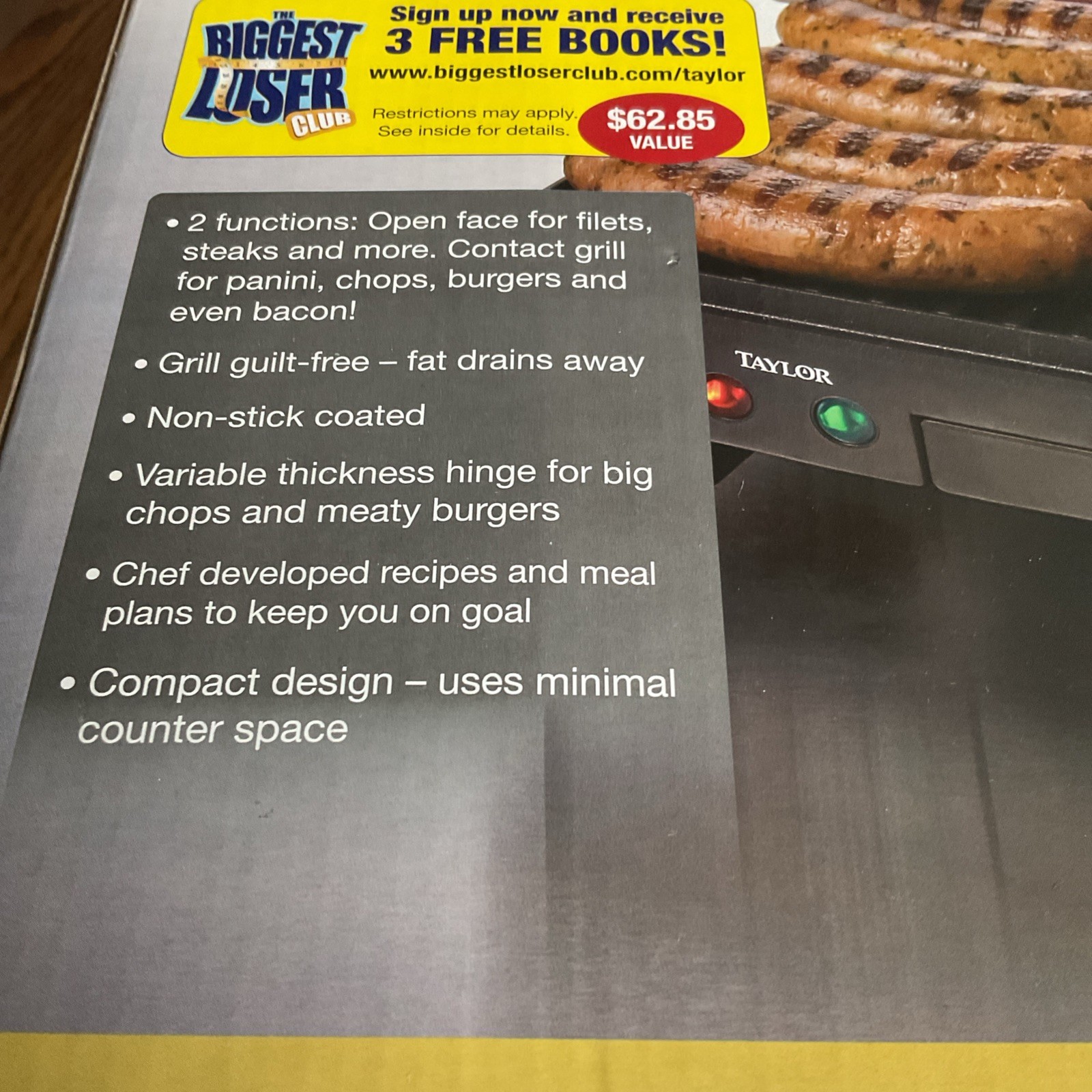 Taylor Precision Products 2 In 1 Double – Up Grill & Panini Press