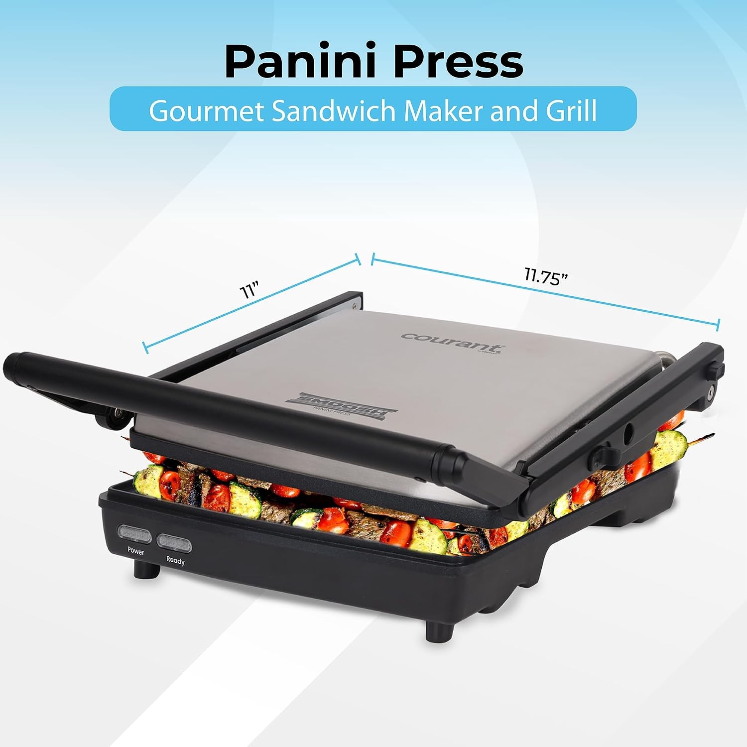Panini Press Gourmet Sandwich Maker Super Slim Design with Foldable Handle