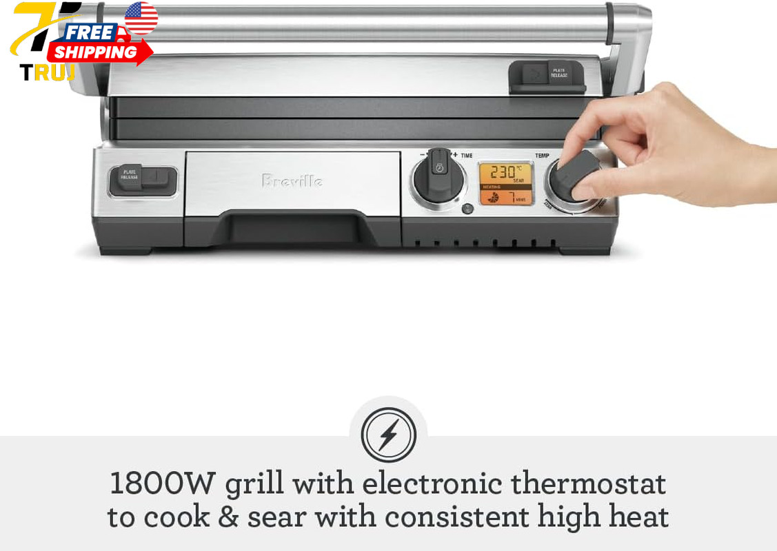 BGR820XL Smart Grill Brushed Stainless Steel NEW FREE SHIPPING IN USA ONLY