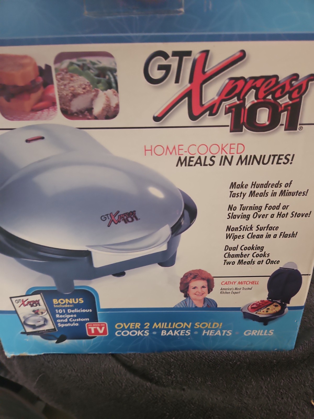 GT Xpress 101 Indoor Grill Meal Maker New Open Box Complete As Seen On TV