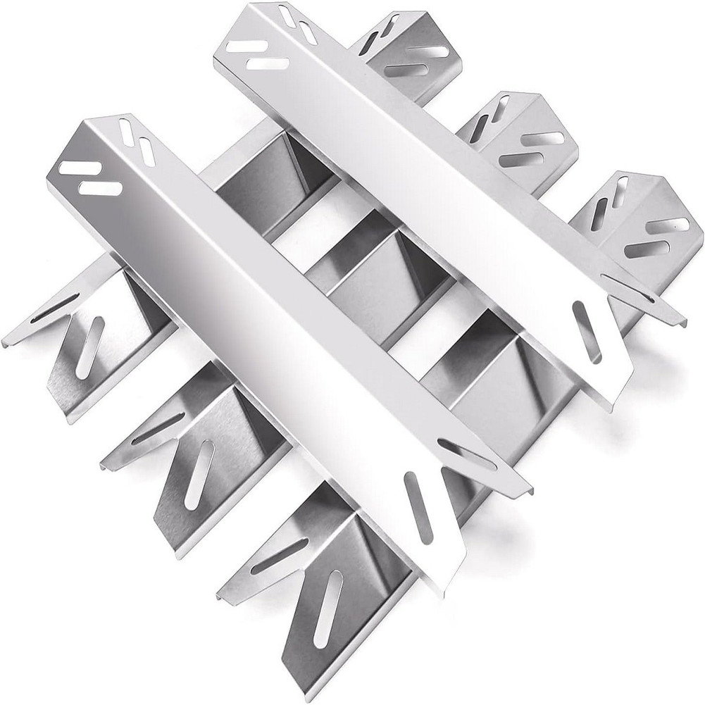 Grill Heat Distributor Plate 201 Stainless Steel 39.4x8x3cm Two Pieces