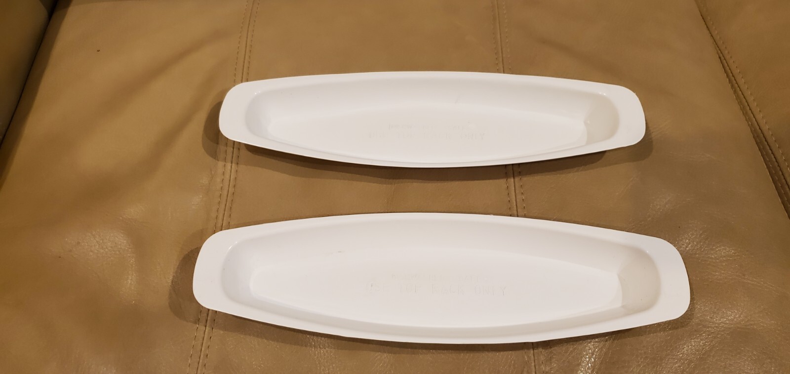 Lot of 2 GEORGE FOREMAN GRILL 12 1/2″ White Drip Tray Grease Catcher 12.5″