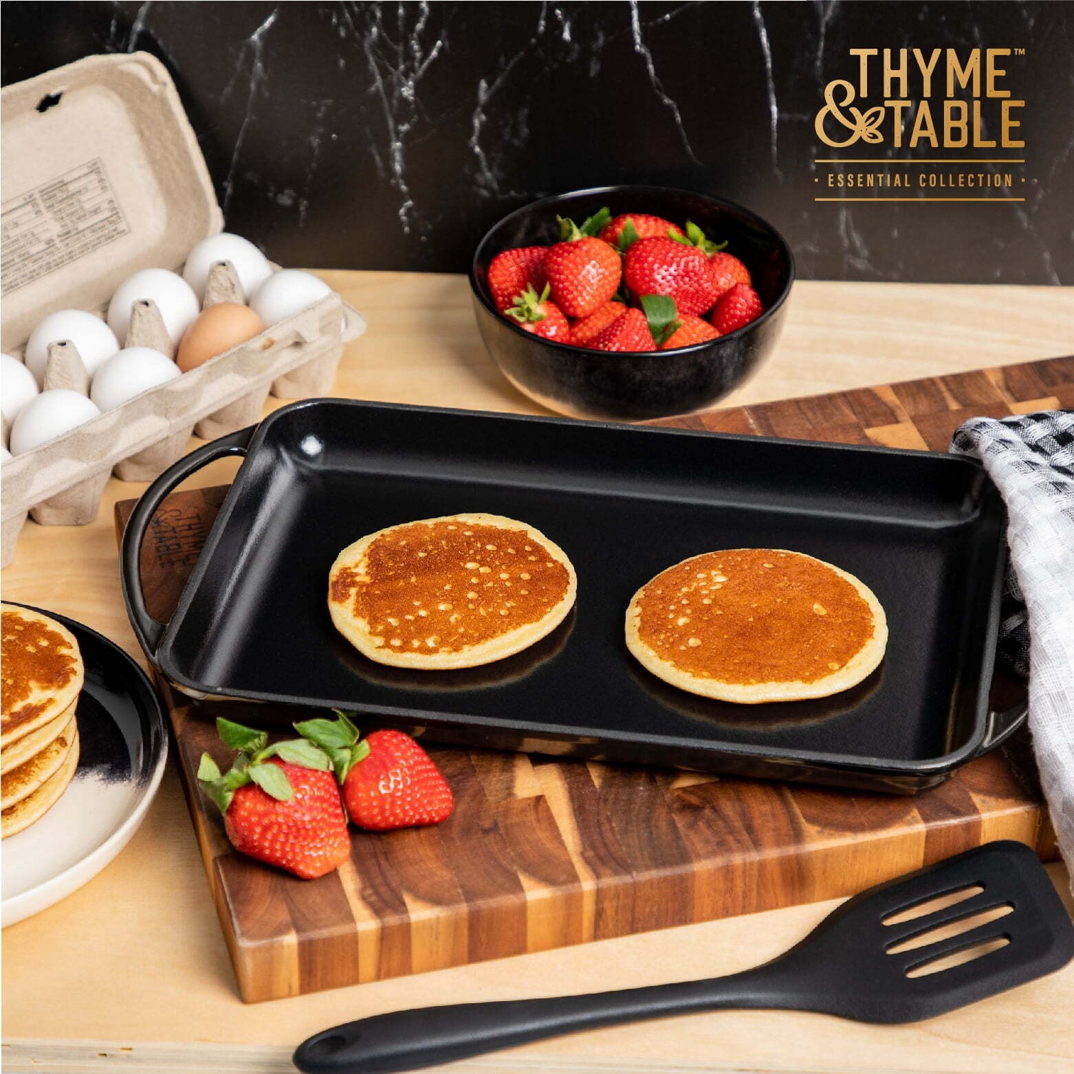 11 in Rectangle Nonstick Cast Iron Griddle Oven Safe Kitchen Appliances New