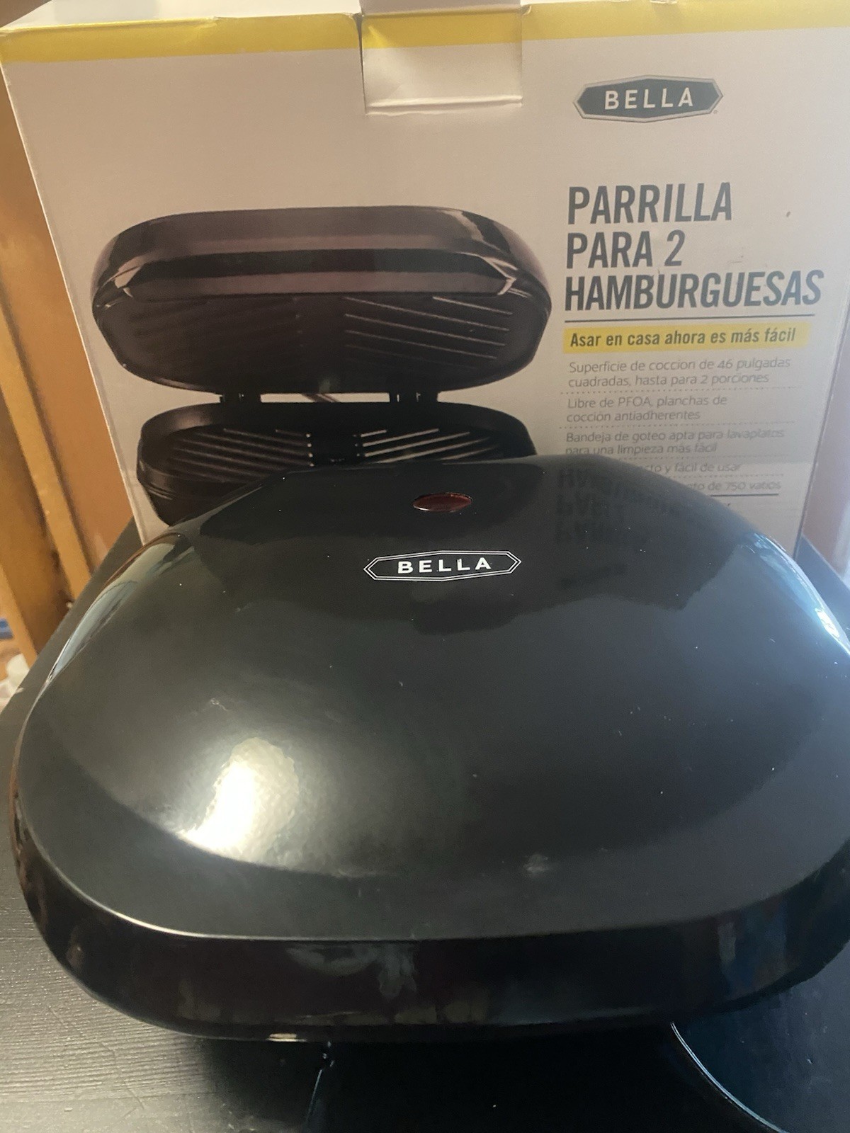 Bella 2 Burger Grill Indoor Electric Contact Grill 750W Nonstick BPA PFOA Free