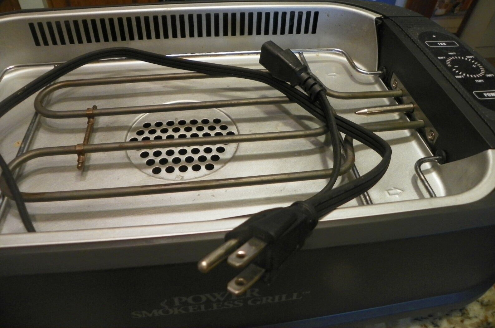 PowerXL Smokeless Grill Pro Countertop Indoor Electric Grill Black With Griddle