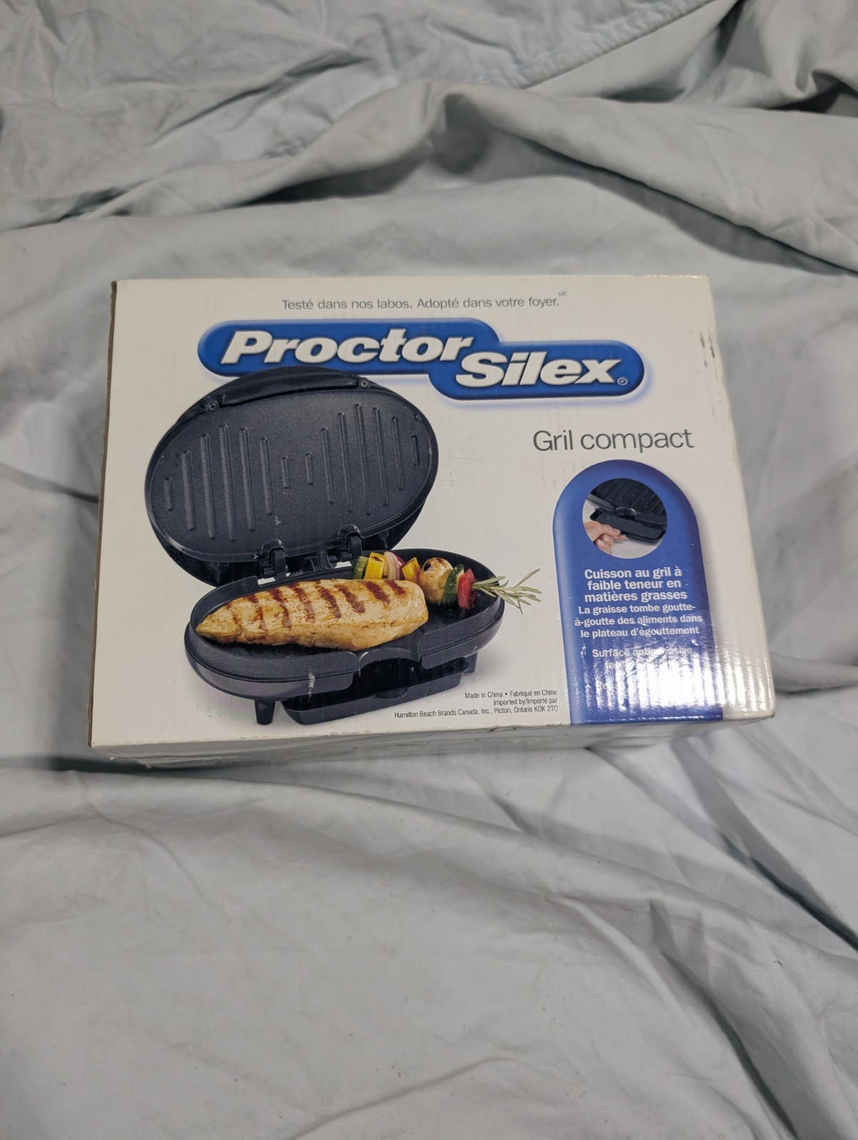 Proctor Silex Compact Electric Grill Drips Fat Away 10 minute meals low fat gril