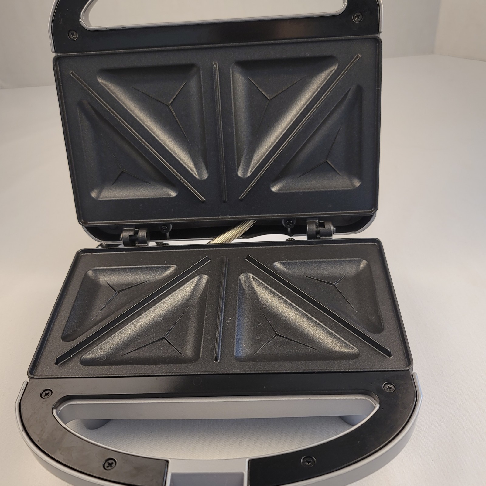 Cuisinart Grey Sandwich Grill Maker Model CSM-4GRSA Tested/Works