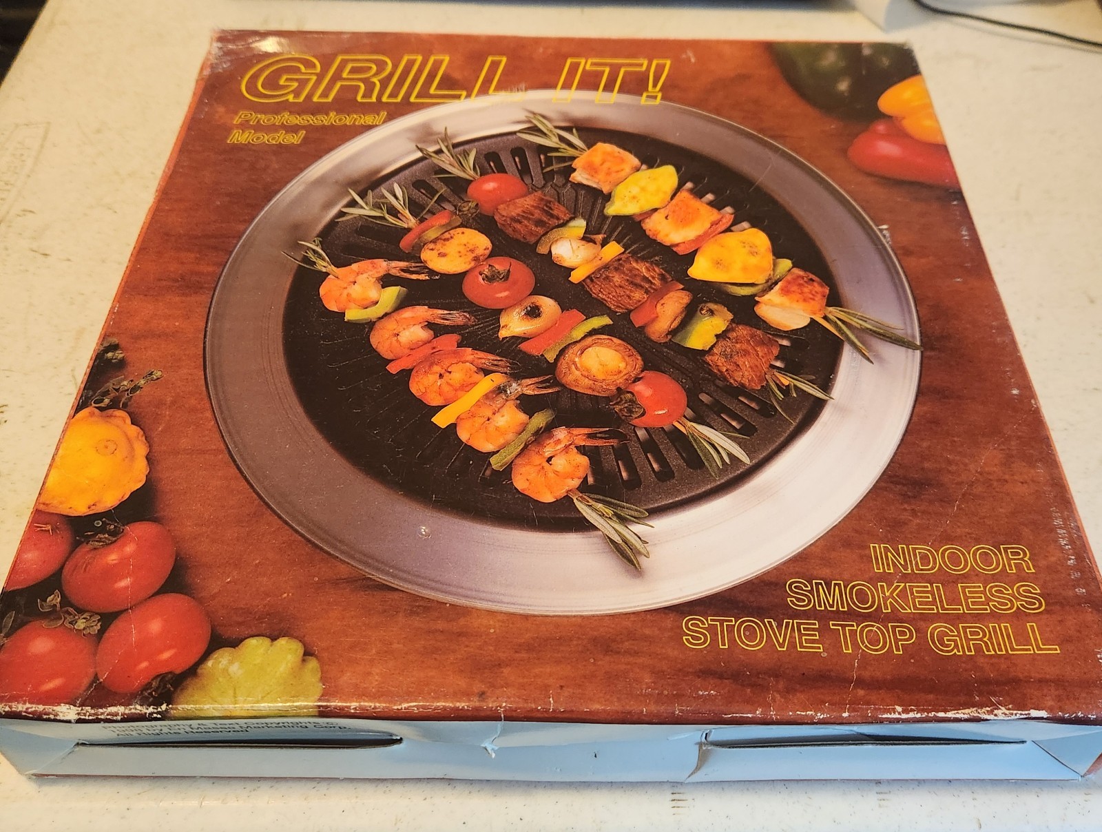 Grill It Professional Model Indoor Smokeless Stove Top Grill 1998 Open Box