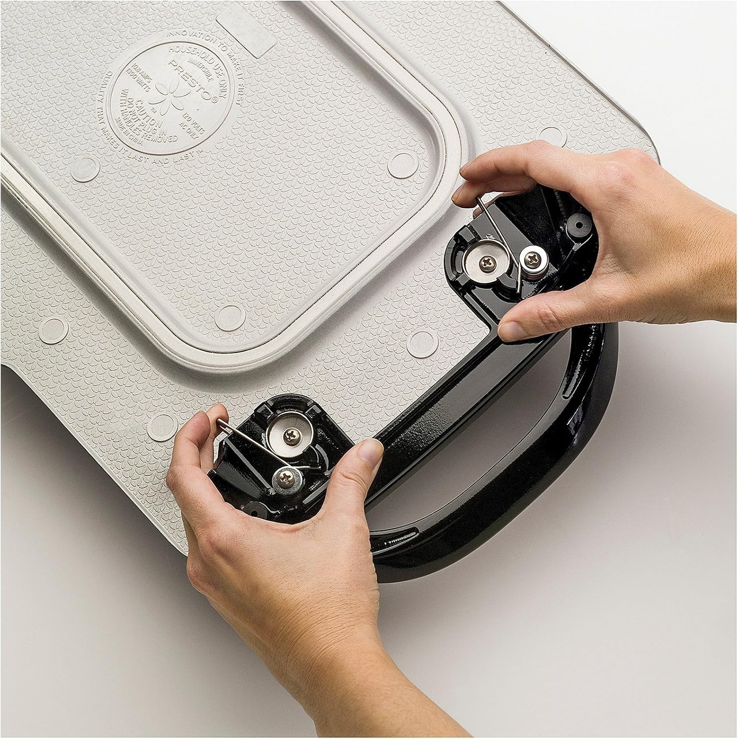 22-Inch Large Nonstick Ceramic Surface Electric Griddle with Removable Handles