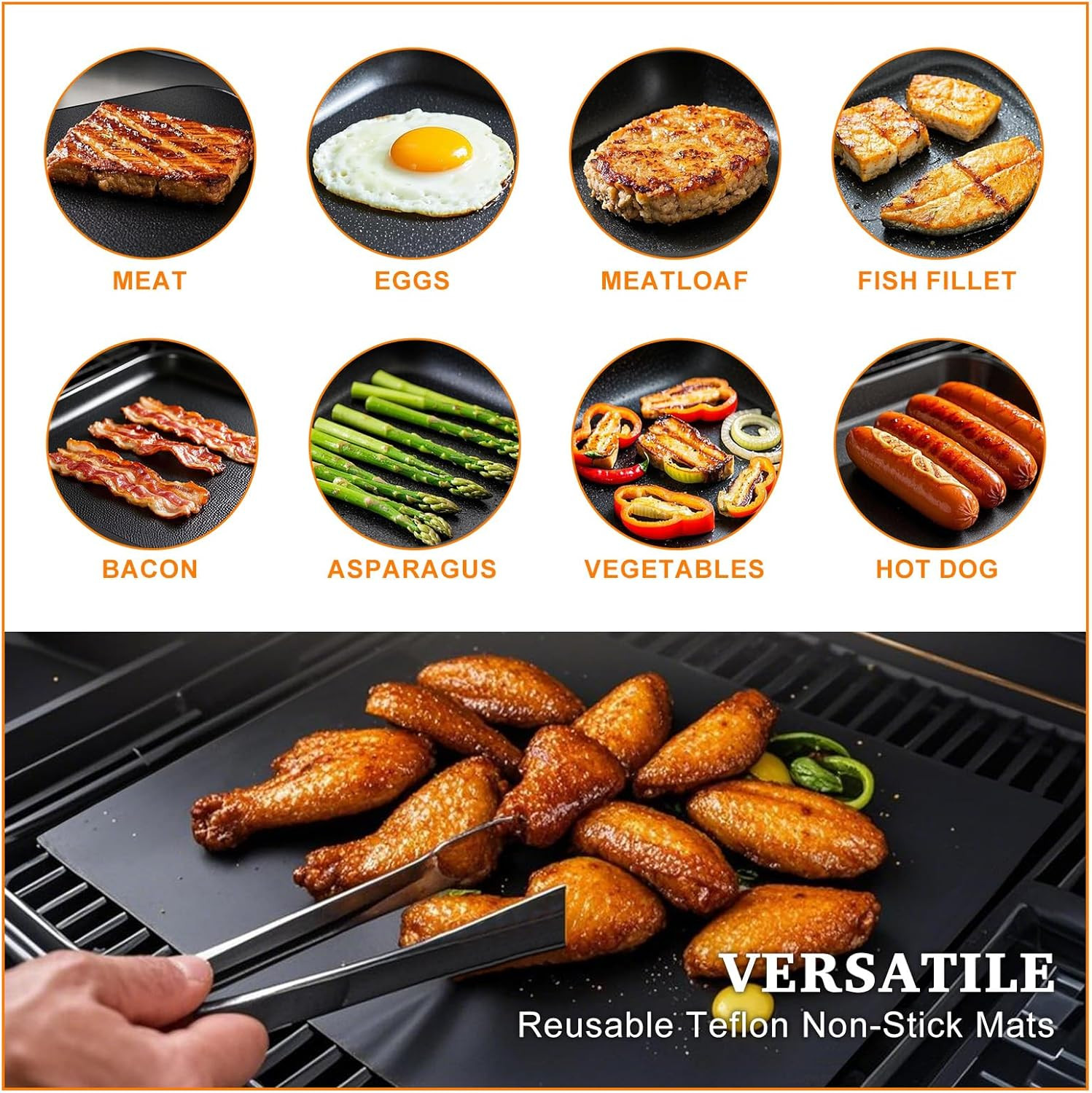 5 alfombrillas reutilizables para parrilla compatibles con Ninja Sizzle Indoor